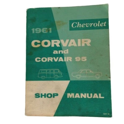 Vintage 1961 Chevrolet Corvair Shop Manual Book - Imagem 1 de 3