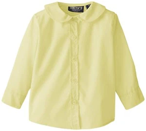 Smith's American Girls' Peter Pan Collar Long Sleeve Blouse, Yellow, 16 - Picture 1 of 1
