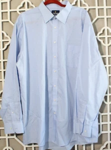 Camisa con botones Stafford para hombre 2XL azul viaje fácil cuidado tela ancha para hombre 18-36/37 - Imagen 1 de 16