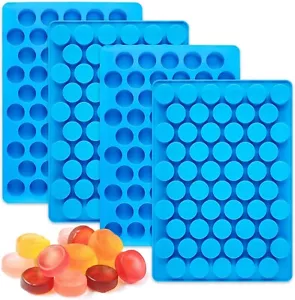 Confezione 4 Stampi per Caramelle Rotondi in Silicone per Ghiaccio Gommoso al Cioccolato - Foto 1 di 6