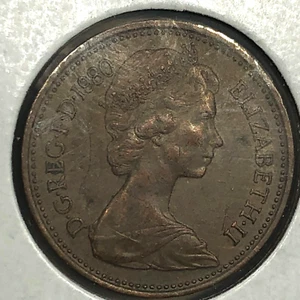 1980 Great Britain New Penny Foreign Coin #1644 - Picture 1 of 2
