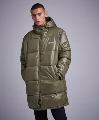 Cheap Monday Cocoon Longline Padded Jacket Olive Green S-M Oversized Unisex - Image 1 of 3