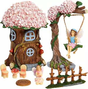 8 Piece Miniature Fairy Garden Accessories Outdoor Decor Figurines Kit for Kids, - Picture 1 of 12