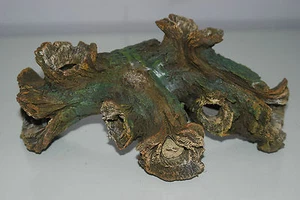Aquarium Petrified Multi Hole Hollow Log Suitable for All  Aquariums 22x13x10cms - Picture 1 of 5