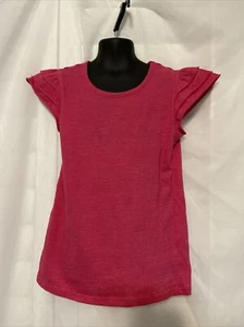 Circo Girl's Pink Short Sleeve Shirt Ruffle Crew Neck  - Picture 1 of 12