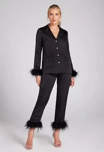 Nadine Merabi Women's Darcie Black Pyjamas - Size S / UK 8 Brand New - Picture 1 of 24