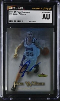 Jason Williams Auto CGC JSA 2000-01 Fleer Showcase White Chocolate Kings #70 - Image 1 of 2