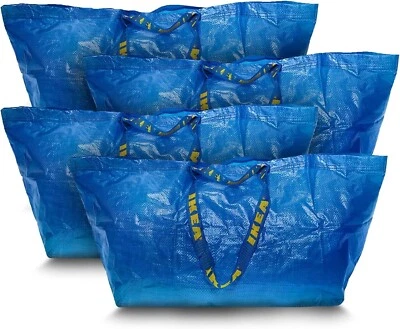 FRAKTA Storage Bag Blue Heavy Duty Strong Large Bag 55x37x35 CM, 71L 4 Pack - Image 1 of 4