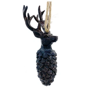 Pigna Cervo Ornamento - Decorazione Albero di Natale Natalizio - Foto 1 di 4