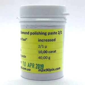 Pasta lucidante diamantata aumentata 2/1 micron. 40g - 10 carati - Foto 1 di 7