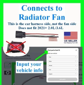 fits Camaro 2016-2023 ATS V CTS V Cooling Fan Connector Plug Wiring Module Wire - Picture 1 of 3