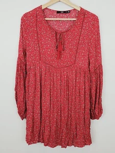 SPORTSGIRL Womens Size 10 Floral Print Long Sleeve Boho Dress - Picture 1 of 8