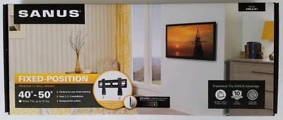 NIB SANUS 40" - 50" Fixed Position Premium TV Wall Mount 75 Lbs Model VML5-B1 - Image 1 of 4