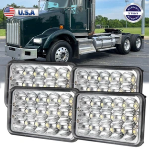 Faros LED 4x6"" 45W haz sellado alto-bajo para Peterbilt Kenworth T800 W900 4 piezas - Imagen 1 de 22
