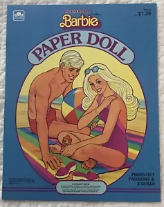 MUÑECA DE PAPEL BARBIE SUNSATIONAL MALIBU 1983 SIN PERFORAR MATTEL - Imagen 1 de 4
