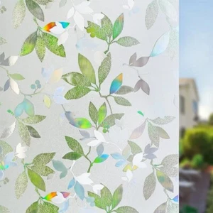 Deko Blätter Design Fenster Folie Aufkleber Sichtschutz Glastür Aufkleber Klammern - Bild 1 von 14