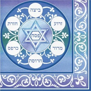 Pesach Passover Lunch Napkins Paper 16 Per Pack Tableware Supplies - Picture 1 of 1