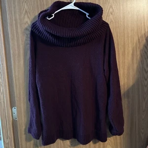 Maurices Women’s Burgundy Pull Over Cardigan Sweater With Cowl Neck Size XS - Picture 1 of 3