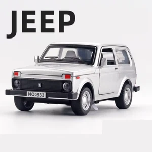 1:32 Lada Jeep Vintage Car Model Alloy Car Diecast Model Sound and Light Miniatu - Picture 1 of 20