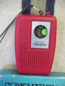Computron 2601 AM Radio 1970s Red Recapped Repaired Very Nice Vintage - Picture 1 of 17