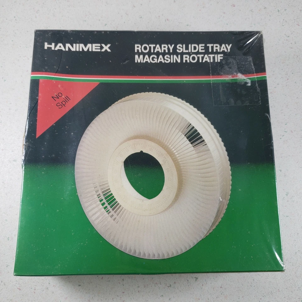Vintage Hanimex No Spill Rotary Slide Trays Holds 100 2"x2" Slides NEW Sealed - Image 1 of 4