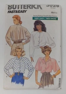 Butterick 1988 Easy Sewing Pattern #3029 Shirt Blouse Size 6-8-10 Uncut New - Picture 1 of 2
