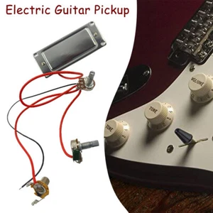 Pre-Wired Ideal Electric Guitar Pickup Dual Mini Humbucker Volume Tone Control - Picture 1 of 10