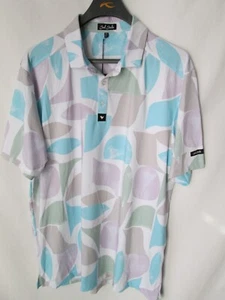 NWT Men's BAD BIRDIE 'Mid Century Mulligan' Core Polo Shirt Golf Size 2XL - Picture 1 of 6