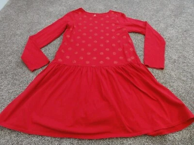 VESTIDO NIÑA LANDS END ROJO BRILLANTE MANGA LARGA TEJIDO NAVIDAD SAN VALENTÍN - XL 16 Foto 1 de 4