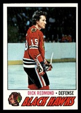 1977 Topps #213 Dick Redmond Chicago Blackhawks  Hockey card