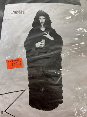 Vintage Hooded Cloak Halloween Robe  Long Sleeve Wizard Sorcerer Reaper - Image 1 of 4