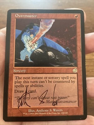 Overmaster MTG Torment Signed by Artist Anthony Waters - Image 1 of 2