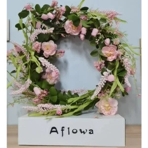 Aflowa Spring Wreaths for Front Door 24 Inch Floral Wreath for Decorating - Picture 1 of 9