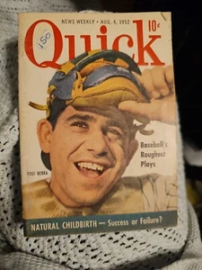 1952, Yogi Berra, "Quick" Magazine (No Label) Scarce / Vintage- Great Condition - Picture 1 of 3