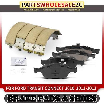 8件装全新前刹车片和后刹车片适用于福特 Transit Connect 2010 - 2013 — 第 1/4 张图片