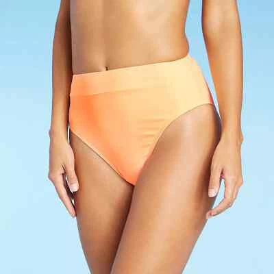 Parte inferior de bikini de cintura alta de pierna alta para niños - Xhilaration neón melocotón pequeño (0-2) Foto 1 de 4