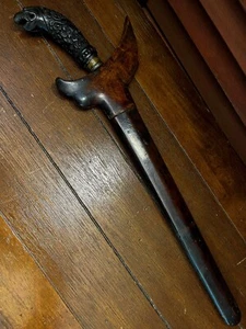 Antique Large Highly Rare Indonesia Kris Keris Detailed Dagger, Found In Books - Picture 1 of 11