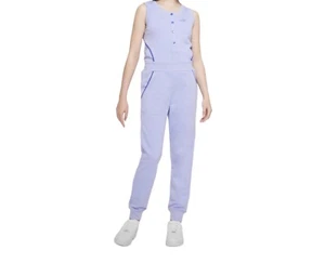 Nike Youth Girls Icon Clash Jumpsuit Size XS Purple Sleeveless Jogger Slim Fit - Picture 1 of 8