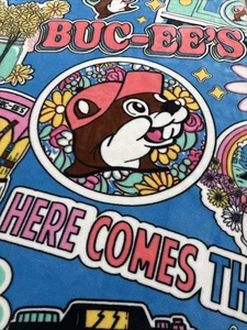 Buc-ees Plüsch Überwurf Decke Here Comes The Sun Kuschelig Fleece Bunt Unikat - Bild 1 von 7