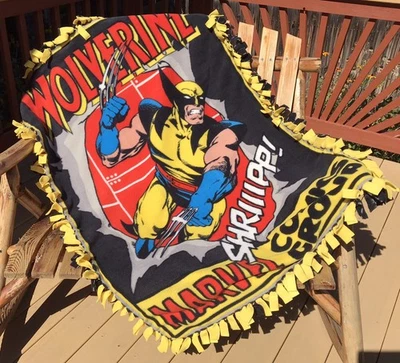 Wolverine Fleece Blanket Yellow Back 43” X 55” #11 - Image 1 of 4