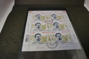 Monaco Michel 2969 minifoglio timbrato scrittore (30610) - Foto 1 di 1