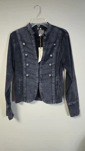 NWT Gimmicks by Buckly Dark Gray Lt Corduroy Long Sleeve Jacket in Size Medium - Picture 1 of 12