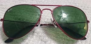 RayBan Vintage 90s B&L Pilotenbrille Full Red Frame RBAN~ITALY RB3025 58■14-140 - Bild 1 von 7