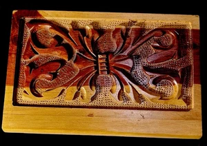 Caja de cerradura tallada 9x6x5 con llave oculta #1081 - Imagen 1 de 9