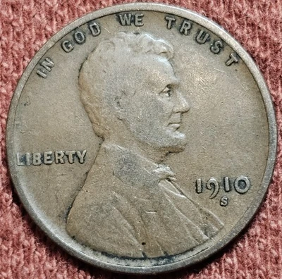 1910 S Lincoln Wheat Cent Copper Coin 1C Better Date - Image 1 of 2
