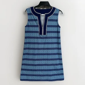Cabana Life x Talbots Blue White Tunic Sleeveless Dress Size Small - Picture 1 of 8