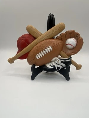 Decoração de parede esportiva vintage Burwood futebol e beisebol EUA quarto infantil - Imagem 1 de 4