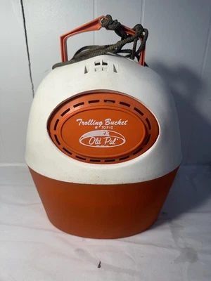 CUBO DE CEBO DE ARRASTRE 70P10 PECECILLOS/CAMARONES/CEBO - VIEJO PAL - BLANCO Y NARANJA EE. UU. Foto 1 de 4