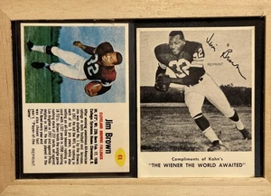 💥2X JIM BROWN 🏈 Football Cards lot 1962 Reprints POST CEREAL &KAHN'S WIENERS - Picture 1 of 2