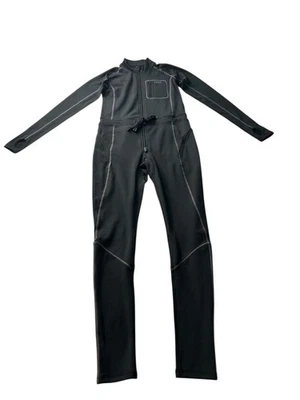 Lynx Hombre Una Pieza Capa Media Larga Pequeña Negra Manga Larga Esquí Térmico Foto 1 de 4